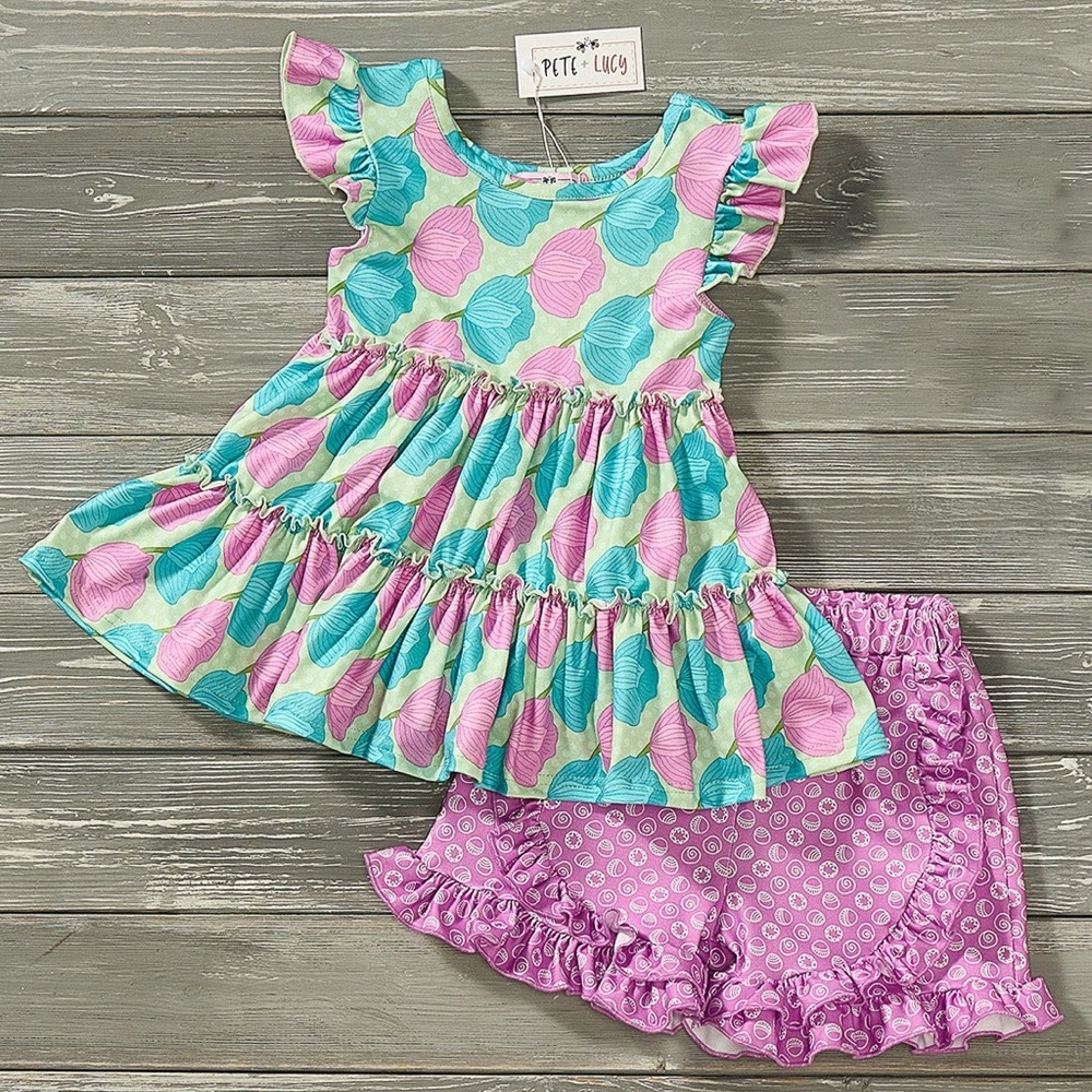 Pete and Lucy Blooming Blossom Short Set